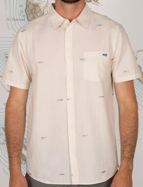 SALTY CREW Men's Nautical TIGHT LINES Short Sleeve Button Up Shirt Size XL NWT